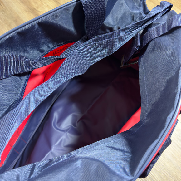 Polo Ralph Lauren Men's Large Red Blue Sport Casual Adjustable Strap Duffle Bag - Picture 8 of 12